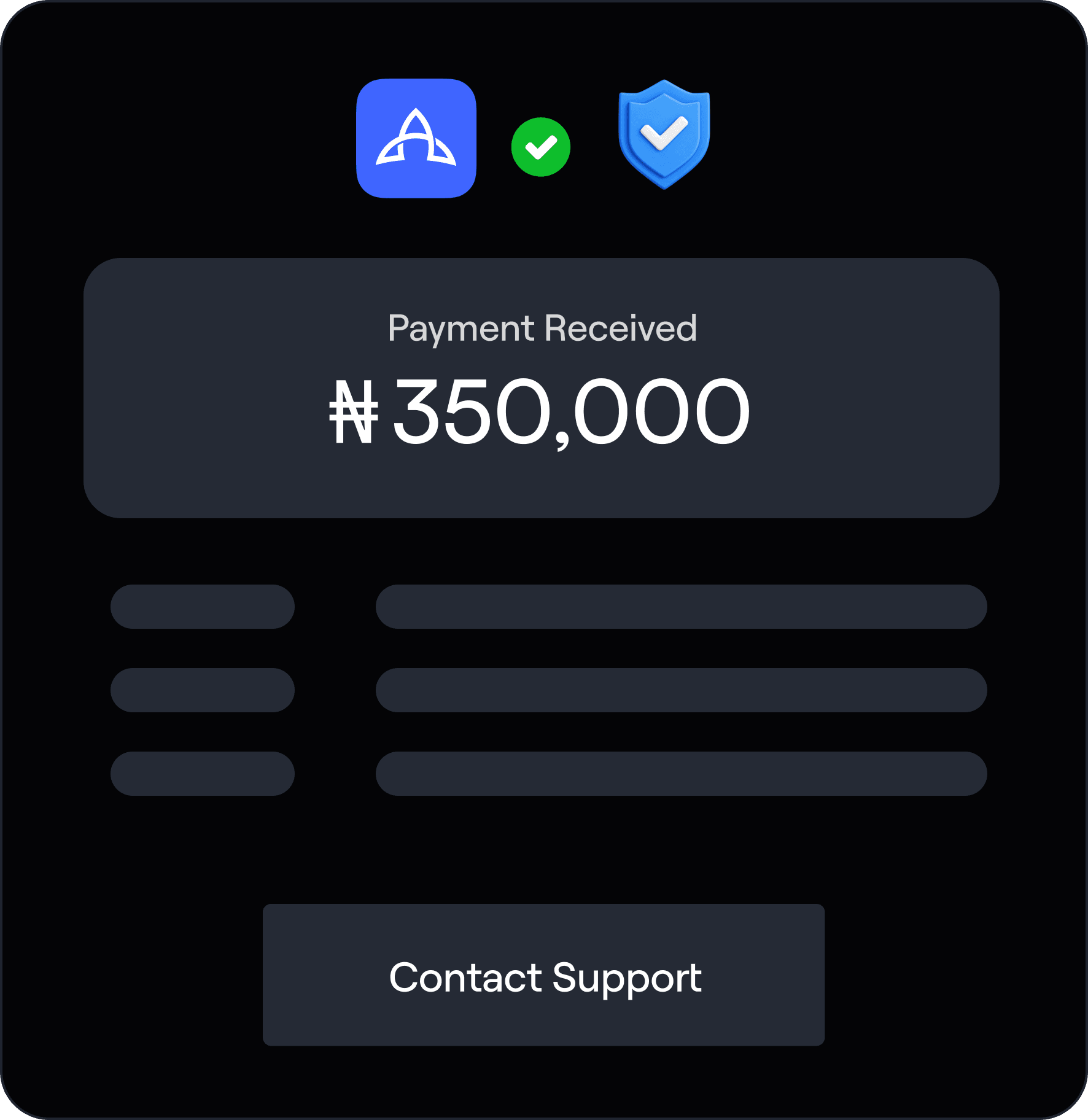 Payment received via our payment providers implementation